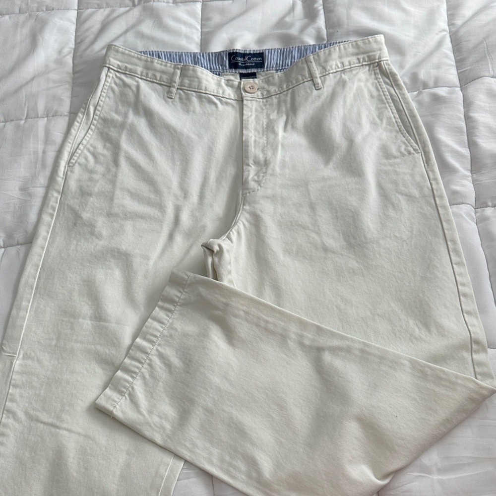 Men’s White Chino Pants - Straight Fit
